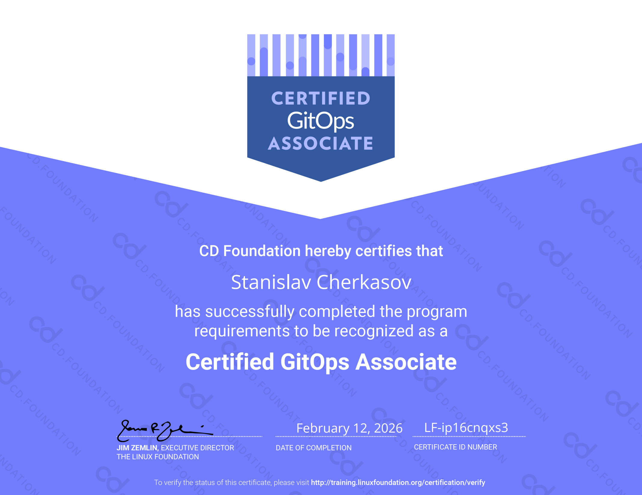 CGOA Certificate