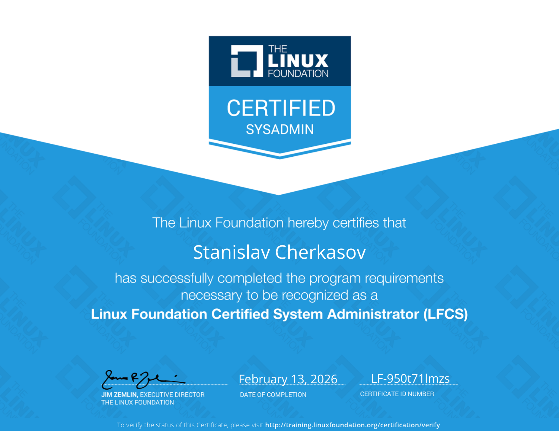 LFCS Certificate