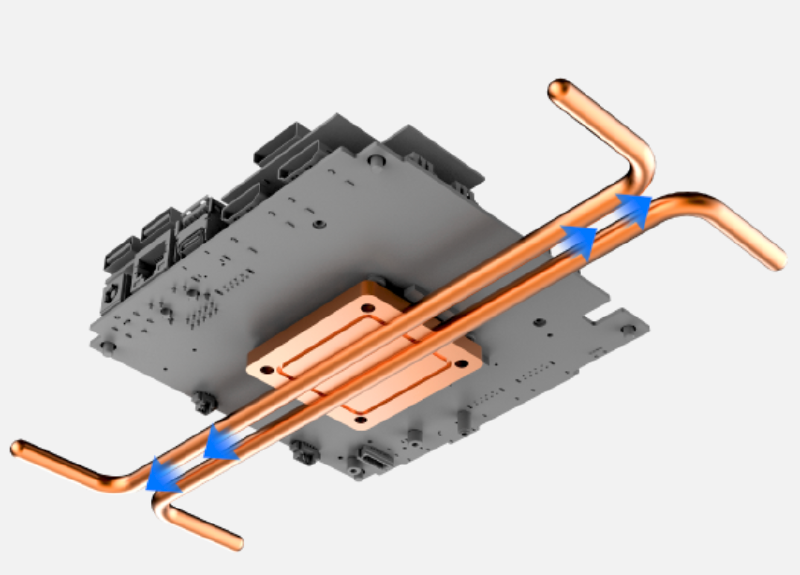 Akasa Turing Duo Pro - internal heatpipe layout